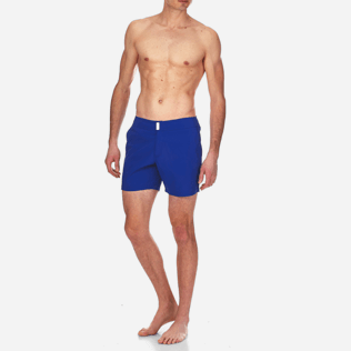 Men Flat belts Solid - Men Flat Belt Stretch Swimwear Solid, Neptune blue frontworn Men Flat belts Solid - Men Flat Belt Stretch Swimwear Solid, Neptune blue frontworn