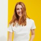 Women Others Solid - Women Cotton Vilebrequin Rhinestone T-shirt, Off white details view 1