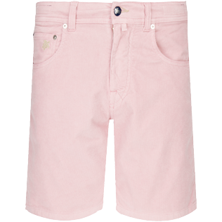 Men Others Solid - Men 5-Pocket Corduroy 2000 lines Bermuda Shorts, Pastel pink front view