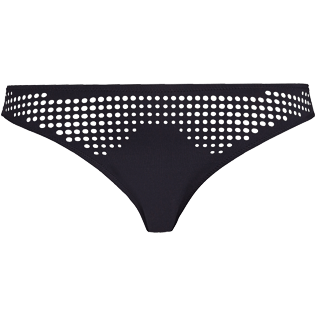 女款 Classic brief Solid - 女士激光切割圆洞半包臀比基尼三角泳裤, Black front 女款 Classic brief Solid - 女士激光切割圆洞半包臀比基尼三角泳裤, Black front