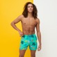 Men Classic Printed - Men Swimwear Ronde Des Tortues Multicolore, Nenuphar front worn view