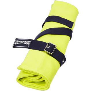 Autros Liso - Bolsa de playa grande de algodón con estampado liso, Chartreuse supp1 Autros Liso - Bolsa de playa grande de algodón con estampado liso, Chartreuse supp1