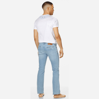 Herren Andere Uni - 70er-Jahre Schlaghose für Herren, Bleach denim w4 backworn Herren Andere Uni - 70er-Jahre Schlaghose für Herren, Bleach denim w4 backworn