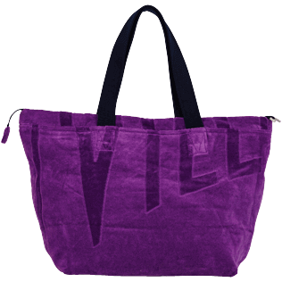 Autros Liso - Bolsa de playa grande de tejido terry con estampado jacquard liso, Orquidea back Autros Liso - Bolsa de playa grande de tejido terry con estampado jacquard liso, Orquidea back