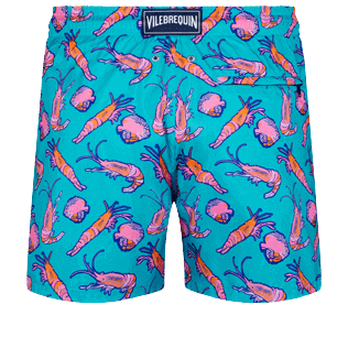 Men Ultra-light and packable Swim Shorts Crevettes et Poissons Curacao back view