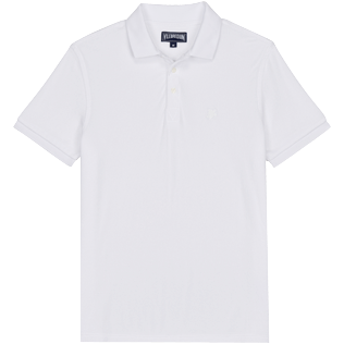 Imagen de Hombre Autros Liso - Polo en tejido terry de color liso para hombre, Blanco vista frontal Imagen de Hombre Autros Liso - Polo en tejido terry de color liso para hombre, Blanco vista frontal