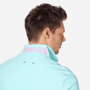 Hombre Autros Liso - Polo de algodón liso para hombre, Acqua supp1 Hombre Autros Liso - Polo de algodón liso para hombre, Acqua supp1