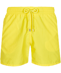 Men Swimwear Solid Lemon front view