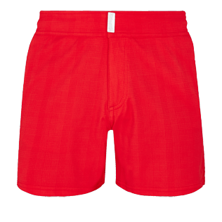 Homme CEINTURE PLATE Uni - Maillot de bain Homme Court Stretch Ceinture Plate Prince de Galles, Rouge medicis front Homme CEINTURE PLATE Uni - Maillot de bain Homme Court Stretch Ceinture Plate Prince de Galles, Rouge medicis front