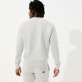 Men Others Embroidered - Men cotton crewneck sweatshirt solid, Lihght gray heather back worn view