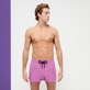 Men Others Solid - Men Swim Trunks Short and Fitted Stretch Solid, Pink dahlia front worn view