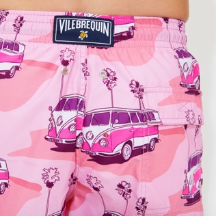 Picture of Men Classic Printed - Men Swimwear 1992 On The Road, Pink litchi details view 3 Picture of Men Classic Printed - Men Swimwear 1992 On The Road, Pink litchi details view 3