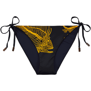 Damen Unterteile Bedruckt - Prehistoric Fish-Bikinihose, Marineblau front Damen Unterteile Bedruckt - Prehistoric Fish-Bikinihose, Marineblau front