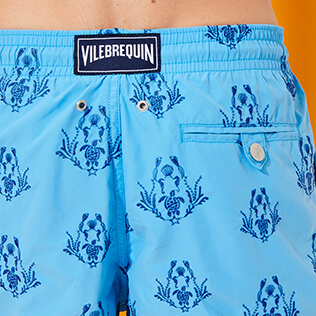 Men Classic Embroidered - Men Swim Trunks Embroidered Pranayama - Limited Edition, Jaipuy details view 1