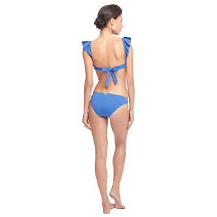 女款 Classic brief 纯色 - 女士纯色比基尼三角泳裤, Batik blue 细节视图3