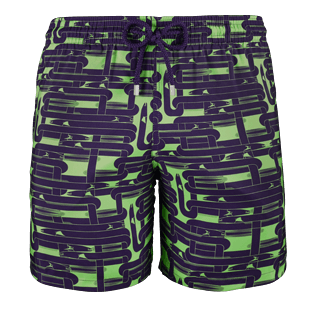 Men Ultra-light classique Printed - Men Lightweight and Packable Swimtrunks Eels Knitting, Wasabi front Men Ultra-light classique Printed - Men Lightweight and Packable Swimtrunks Eels Knitting, Wasabi front