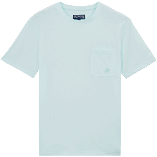 Hombre Autros Liso - Camiseta de algodón orgánico de color liso para hombre, Glacier vista frontal