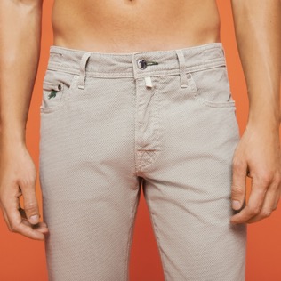 Uomo Altri Stampato - Pantaloni uomo stampati a 5 tasche Micro Dot, Caviale dettagli vista 2