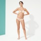 Mujer Bandeau Estampado - Top de bikini de corte bandeau con estampado Kaleidoscope para mujer, Camellia vista frontal desgastada