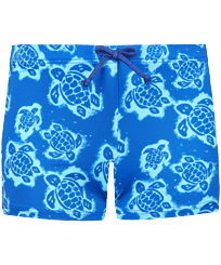 Boys Others Printed - Boys Swim Trunks 2003 Turtle Shell, Sea blue front view