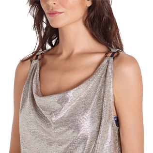 Femme AUTRES Uni - Top Femme en Maille Lurex Uni, Dore supp1 Femme AUTRES Uni - Top Femme en Maille Lurex Uni, Dore supp1