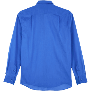 Autros Liso - Camisa en gasa de algodón de color liso unisex, Mar azul back Autros Liso - Camisa en gasa de algodón de color liso unisex, Mar azul back