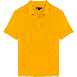 Uomo Altri Unita - Polo uomo in jersey di lino tinta unita, Mango front Uomo Altri Unita - Polo uomo in jersey di lino tinta unita, Mango front