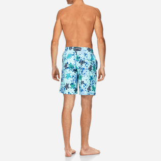 Men Long Printed - Long Cut Swim shorts, Lagoon backworn Men Long Printed - Long Cut Swim shorts, Lagoon backworn