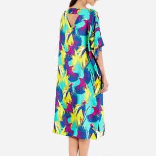 Femme cover-up Imprimé - Robe en Twill de Soie Femme Birds of Paradise, Vert veronese supp2 Femme cover-up Imprimé - Robe en Twill de Soie Femme Birds of Paradise, Vert veronese supp2