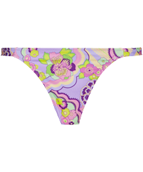 Donna Altri Stampato - Slip bikini donna Rainbow Tanga Flowers, Cyclamen vista frontale