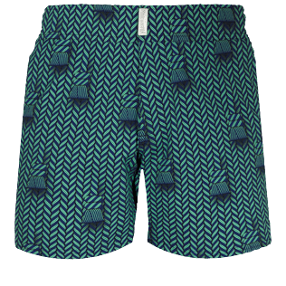 Uomo Cintura piatta Stampato - Costume da bagno uomo stretch con cintura piatta Maharadjah, Blu batik front Uomo Cintura piatta Stampato - Costume da bagno uomo stretch con cintura piatta Maharadjah, Blu batik front