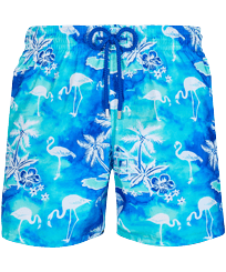 Men Ultra-light classique Printed - Men Swimwear Ultra-light and packable 2012 Flamants Roses, Lagoon front view