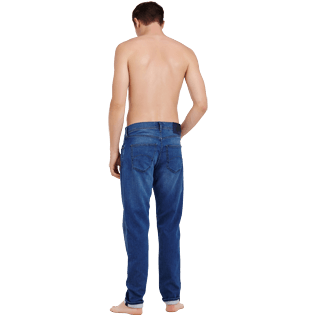 Homme AUTRES Uni - Pantalon 5 Poches Homme Coupe carotte, Bleach denim w4 backworn Homme AUTRES Uni - Pantalon 5 Poches Homme Coupe carotte, Bleach denim w4 backworn