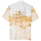 Men Others Printed - Men Bowling Shirt Linen Distortive water - Vilebrequin x Highsnobiety, Wild stone back view