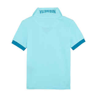 Niños Autros Liso - Polo en piqué de algodón de color liso para niño, Aguamarina back Niños Autros Liso - Polo en piqué de algodón de color liso para niño, Aguamarina back