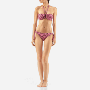 Mujer Braguitas Estampado - Braguitas de bikini con estampado Micro Turtles Hawaï, Rosa frontworn Mujer Braguitas Estampado - Braguitas de bikini con estampado Micro Turtles Hawaï, Rosa frontworn