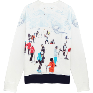 男款 Others 印制 - Men Cotton Sweatshirt Ski - Vilebrequin x Massimo Vitali, Sky blue 后视图