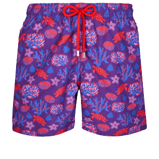 Hombre Clásico Estampado - Bañador con estampado 2002 Fonds Marins para hombre, Ciruela front Hombre Clásico Estampado - Bañador con estampado 2002 Fonds Marins para hombre, Ciruela front