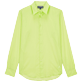 Hombre Autros Liso - Camisa en gasa de algodón de color liso unisex, Coriander vista frontal