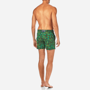 Hombres Corte Clásico Estampado - Bañador Superflex con estampado Natural Flowers, Aceituna backworn Hombres Corte Clásico Estampado - Bañador Superflex con estampado Natural Flowers, Aceituna backworn
