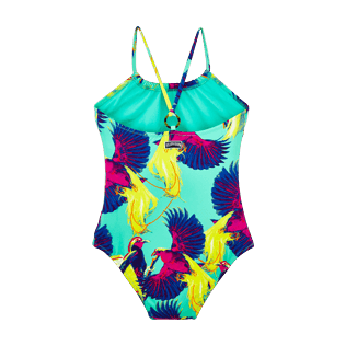 Niñas One Piece Estampado - Bañador de una sola pieza con estampado Birds of Paradise para niña, Veronese green back Niñas One Piece Estampado - Bañador de una sola pieza con estampado Birds of Paradise para niña, Veronese green back