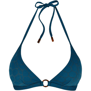 Mujer Tops Liso - Top de bikini de triángulo con estampado Turtles Scales para mujer, Spray front Mujer Tops Liso - Top de bikini de triángulo con estampado Turtles Scales para mujer, Spray front