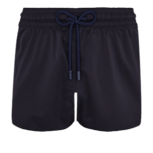 Uomo Classico corto Unita - Costume da bagno corto uomo stretch e aderente a tinta unita, Nero front Uomo Classico corto Unita - Costume da bagno corto uomo stretch e aderente a tinta unita, Nero front