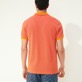 Men Others Solid - Men Cotton Pique Polo Shirt Solid, Apricot back worn view