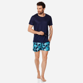 Men Others Solid - Men Linen Jersey T-Shirt Solid, Navy supp2 Men Others Solid - Men Linen Jersey T-Shirt Solid, Navy supp2