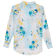 Mujer Autros Estampado - Camisa de algodón con estampado Belle Des Champs para mujer, Soft blue vista trasera