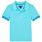 Boys Others Solid - Boys Cotton Pique Polo Shirt Solid, Lazulii blue front Boys Others Solid - Boys Cotton Pique Polo Shirt Solid, Lazulii blue front