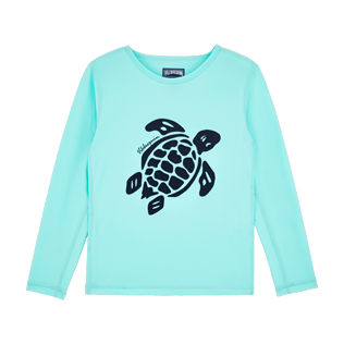 Others Printed - Kids Long Sleeves Rashguards Solid, Lagoon front Others Printed - Kids Long Sleeves Rashguards Solid, Lagoon front