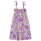 Bambina Altri Stampato - Vestito bambina in cotone Rainbow Flowers, Cyclamen vista posteriore