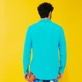 Hombre Autros Liso - Camisa de lino lisa para hombre, Curazao vista trasera desgastada